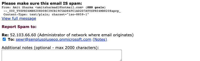 microsoft spam