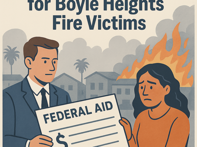 Federal Aid Secured for Boyle Heights Fire Victims