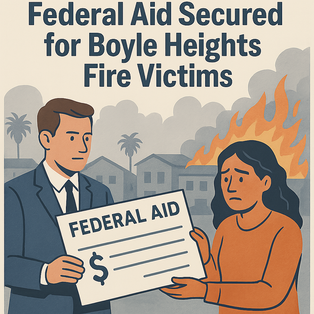 Federal Aid Secured for Boyle Heights Fire Victims