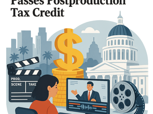 California Legislature Passes Postproduction Tax Credit