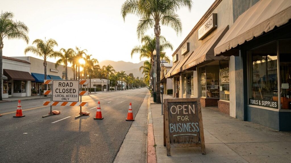Santa Clarita Approves $640K Aid for Road-Closed Businesses